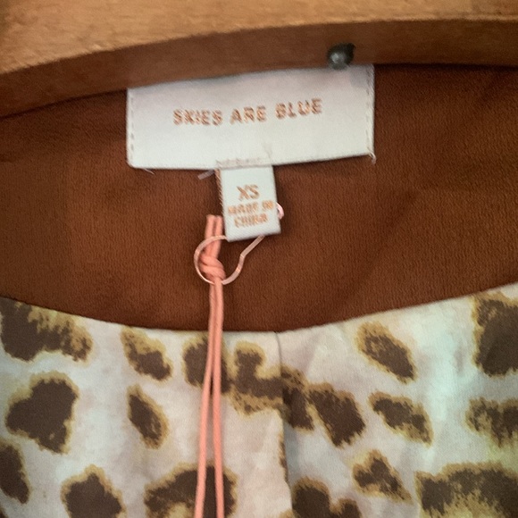 Skies Are Blue sz XS Suit Set Blazer Pants NWT Satiny look - Picture 7 of 15